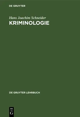 Schneider |  Kriminologie | Buch |  Sack Fachmedien