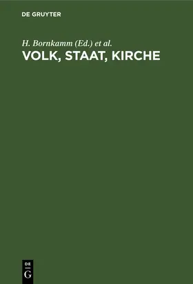 Bornkamm / Rudolph / Bertram |  Volk, Staat, Kirche | Buch |  Sack Fachmedien