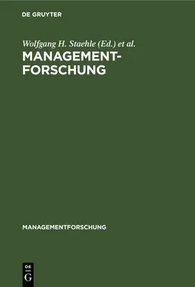 Staehle / Sydow |  Managementforschung | eBook | Sack Fachmedien
