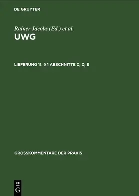 Schünemann / Köhler |  § 1 Abschnitte C, D, E | eBook | Sack Fachmedien