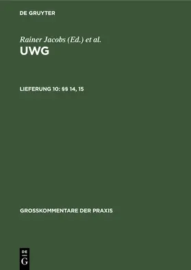 Messer |  §§ 14, 15 | Buch |  Sack Fachmedien