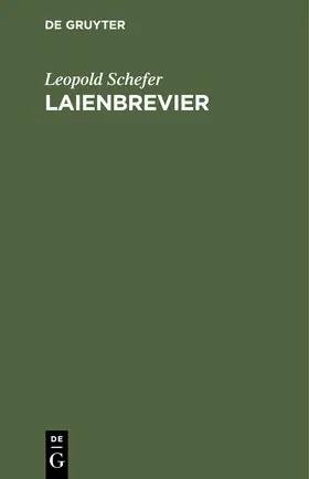 Schefer |  Laienbrevier | eBook | Sack Fachmedien