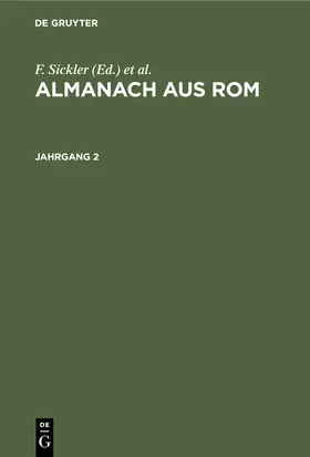 Reinhart / Sickler |  Almanach aus Rom. Jahrgang 2 | Buch |  Sack Fachmedien