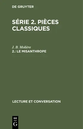 Molière | Le misanthrope | Buch | 978-3-11-243149-8 | www2.sack.de