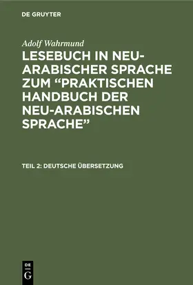 Wahrmund |  Deutsche Übersetzung | Buch |  Sack Fachmedien