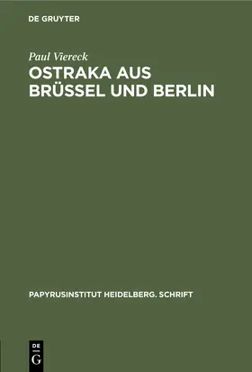 Viereck | Ostraka aus Brüssel und Berlin | Buch | 978-3-11-243501-4 | www2.sack.de
