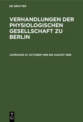 October 1895 bis August 1896 | E-Book | sack.de