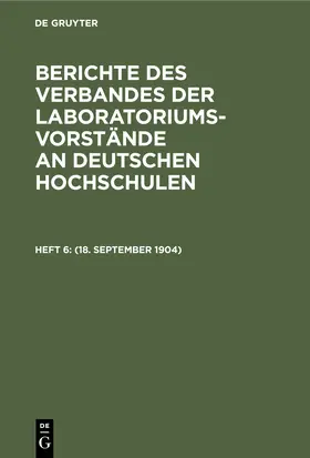 Degruyter |  (18. September 1904) | Buch |  Sack Fachmedien