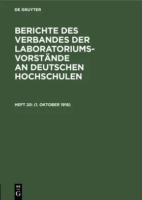 Degruyter |  (1. Oktober 1918) | Buch |  Sack Fachmedien