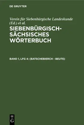 Schullerus |  (Batschebierch - Beute) | eBook | Sack Fachmedien