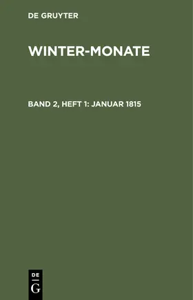 Januar 1815 | Buch | 978-3-11-244107-7 | sack.de