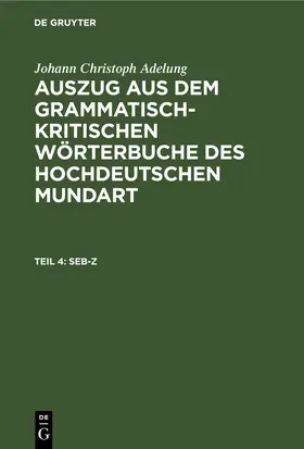 Adelung | Seb-Z | E-Book | sack.de