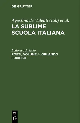 Ariosto |  Poeti, Volume 4: Orlando furioso | Buch |  Sack Fachmedien
