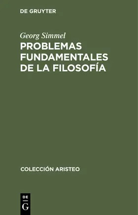 Simmel |  Problemas fundamentales de la filosofía | Buch |  Sack Fachmedien