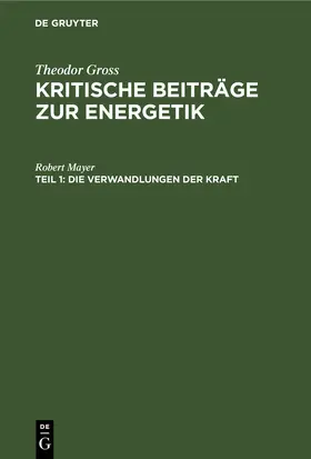 Mayer | Die Verwandlungen der Kraft | E-Book | sack.de