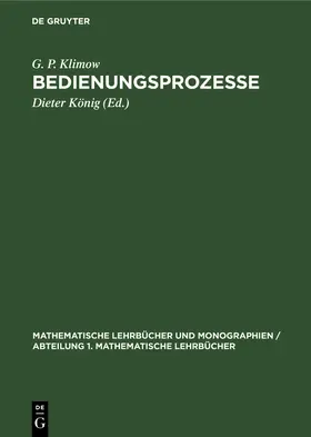 Klimow / König | Bedienungsprozesse | Buch | 978-3-11-247125-8 | www2.sack.de