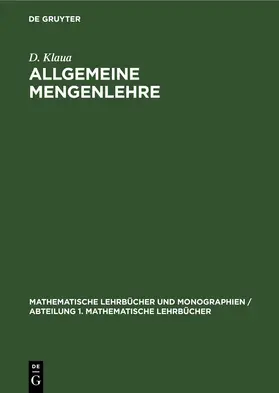 Klaua |  Allgemeine Mengenlehre | eBook | Sack Fachmedien