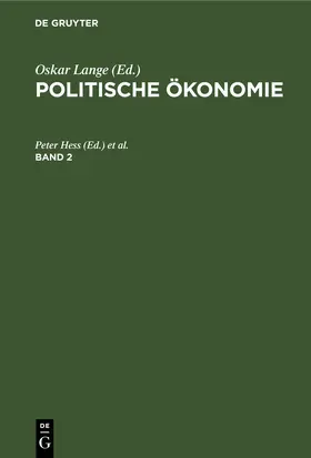Hess / Maier |  Politische Ökonomie. Band 2 | eBook | Sack Fachmedien