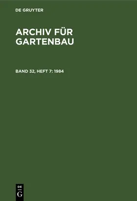1984 | Buch | 978-3-11-247519-5 | www2.sack.de