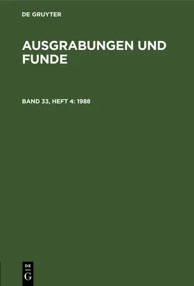 1988 | Buch | 978-3-11-247685-7 | www2.sack.de