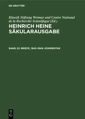 Stöcker / Eisner |  Briefe, 1842-1849. Kommentar | Buch |  Sack Fachmedien