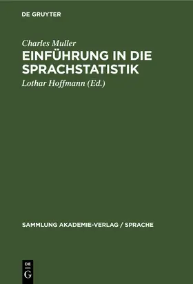 Muller / Hoffmann |  Einführung in die Sprachstatistik | eBook | Sack Fachmedien