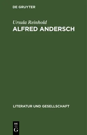 Reinhold |  Alfred Andersch | Buch |  Sack Fachmedien