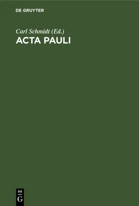 Schmidt |  Acta Pauli | eBook | Sack Fachmedien