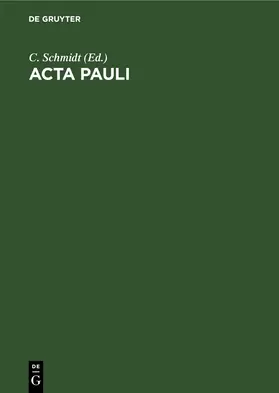Schmidt |  Acta Pauli | eBook | Sack Fachmedien