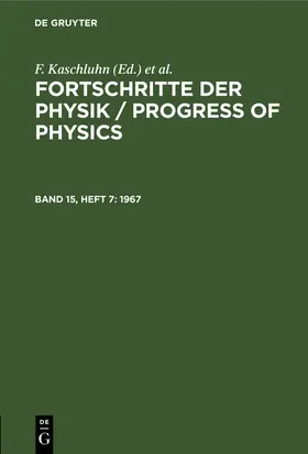 Kaschluhn / Rompe / Lösche |  1967 | Buch |  Sack Fachmedien
