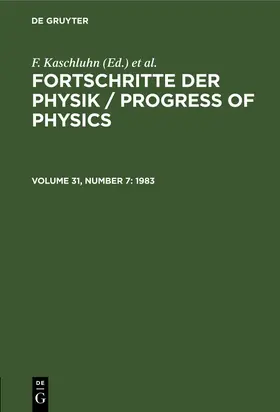 Kaschluhn / Rompe / Lösche |  1983 | Buch |  Sack Fachmedien