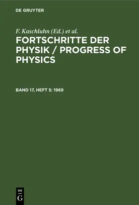 Kaschluhn / Rompe / Lösche |  1969 | Buch |  Sack Fachmedien