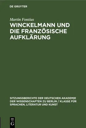 Fontius |  Winckelmann und die französische Aufklärung | eBook | Sack Fachmedien