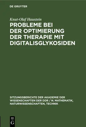 Haustein |  Probleme bei der Optimierung der Therapie mit Digitalisglykosiden | eBook | Sack Fachmedien