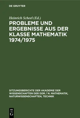 [unknown] |  Probleme und Ergebnisse aus der Klasse Mathematik 1974/1975 | eBook | Sack Fachmedien