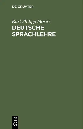 Moritz |  Deutsche Sprachlehre | eBook | Sack Fachmedien