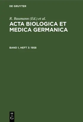 Baumann / Graffi / Dutz |  1958 | Buch |  Sack Fachmedien