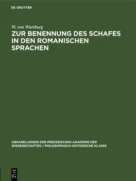 Wartburg | Zur Benennung des Schafes in den Romanischen Sprachen | E-Book | sack.de