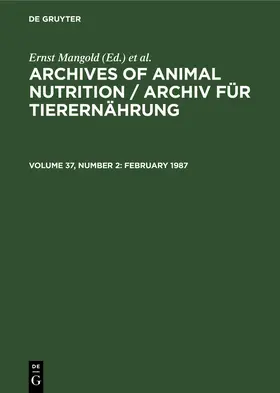 Bergner / Mangold |  February 1987 | Buch |  Sack Fachmedien