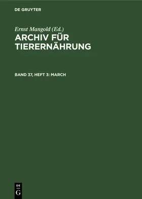 Mangold |  March | eBook | Sack Fachmedien
