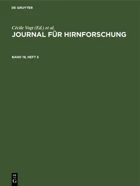 Vogt / Paris / Hopf |  Journal für Hirnforschung. Band 19, Heft 5 | eBook | Sack Fachmedien