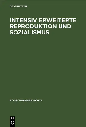  Intensiv erweiterte Reproduktion und Sozialismus | eBook | Sack Fachmedien