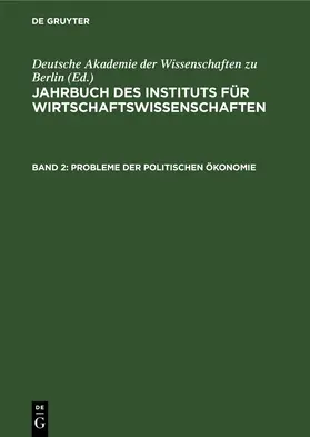 [unknown] |  Jahrbuch des Instituts für Wirtschaftswissenschaften. Band 2 | eBook | Sack Fachmedien