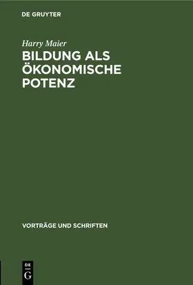 Maier |  Bildung als ökonomische Potenz | eBook | Sack Fachmedien