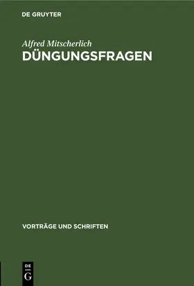 Mitscherlich |  Düngungsfragen | eBook | Sack Fachmedien