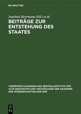 Herrmann / Sellnow |  Beiträge zur Entstehung des Staates | eBook | Sack Fachmedien