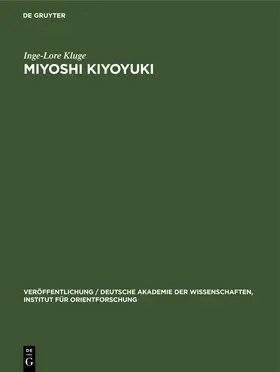 Kluge | Miyoshi Kiyoyuki | E-Book | www2.sack.de