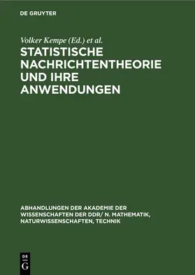 Kempe / Ahlbehrendt |  Statistische Nachrichtentheorie und ihre Anwendungen | eBook | Sack Fachmedien