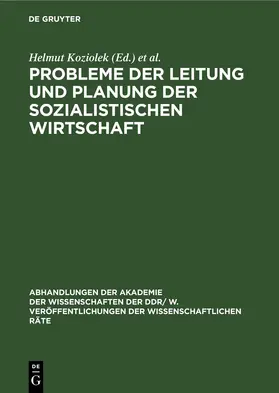 Koziolek / Scheel |  Probleme der Leitung und Planung der sozialistischen Wirtschaft | eBook | Sack Fachmedien