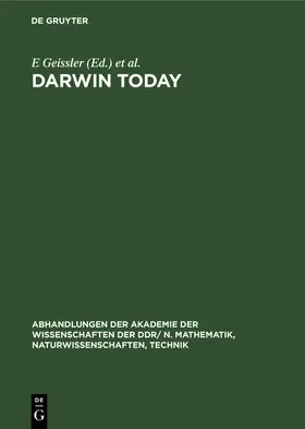 Scheler / Geissler |  Darwin today | Buch |  Sack Fachmedien